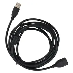 RISE USB для расширения данных Кабельный 2,0 мужчина к Женский длинный шнур для компьютера, 5 м черный