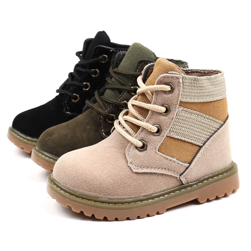 

2018 New Autumn Kids Boots Boys Martin Boots Fashion Non-slip Baby Boots Casual Plush Child Baby Toddler Shoe