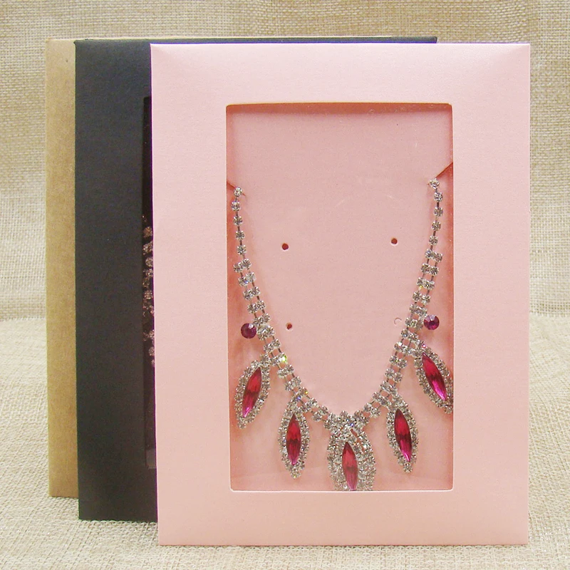 

20PC pink/white/black /kraft/beige/yellow candy bag wedding invitation card display bag jewlery necklace/pendant display package