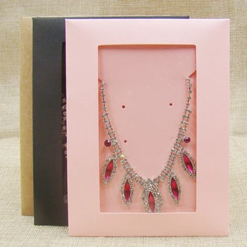 

20PC pink/white/black /kraft/beige/yellow candy bag wedding invitation card display bag jewlery necklace/pendant display package