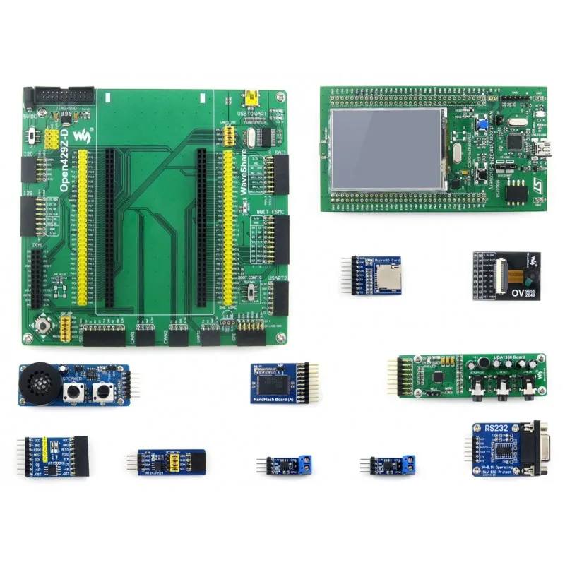 Waveshare Open429Z D Pack B STM32F429 STM32F429I DISCO + Материнская плата 10 модульных комплектов STM32 Cortex M4