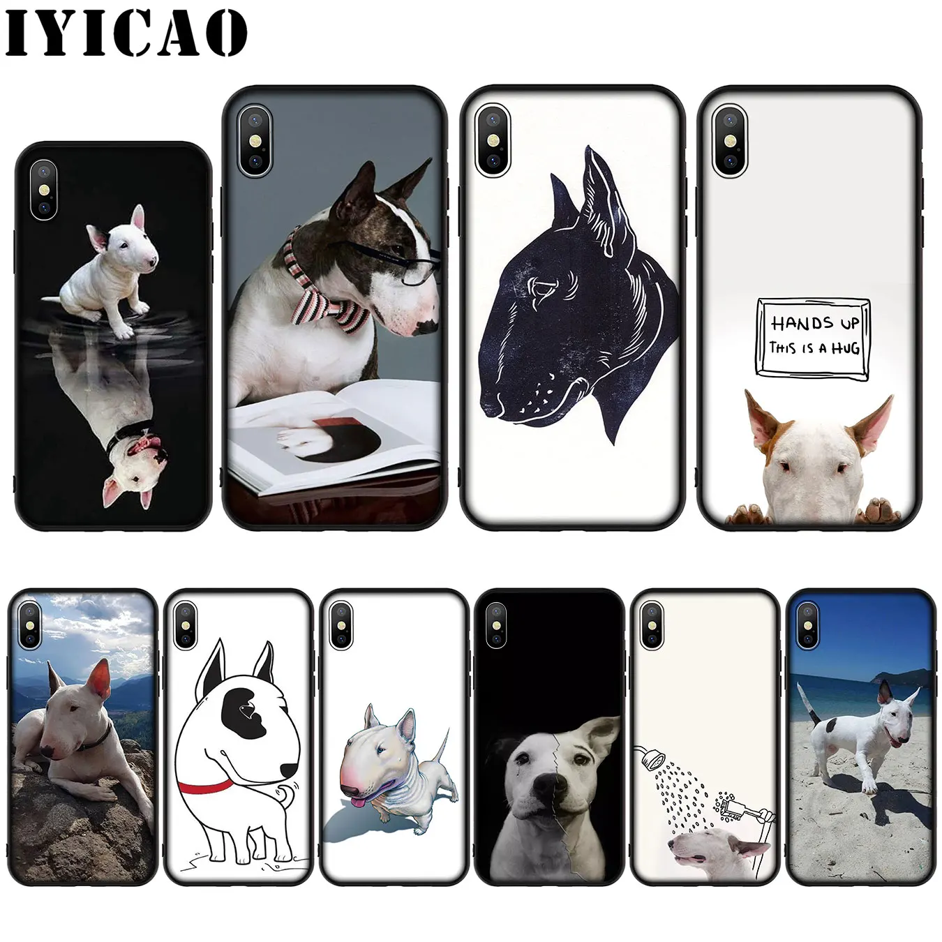 IYICAO bullterrier bull terrier dog Новинка Fundas силиконовый мягкий чехол для iPhone XR X XS Max 8 7 6 6S Plus 5 5S