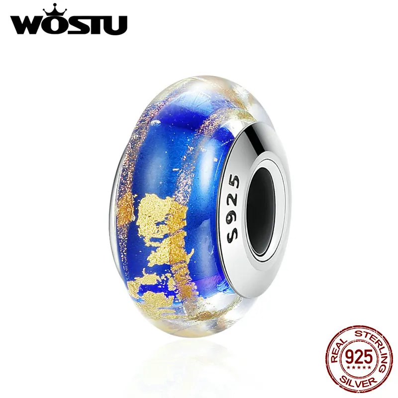 

WOSTU New Style 925 Sterling Silver Murano Glass Beads Fit Original WST Charm Bracelet DIY Jewelry Wholesale CQZ058