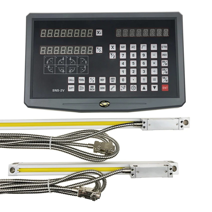 

Complete digital readout display system 2 axis dro set/kit + 2 pcs 5u linear optical ruler 400 500 600 700 800 900 1000mm