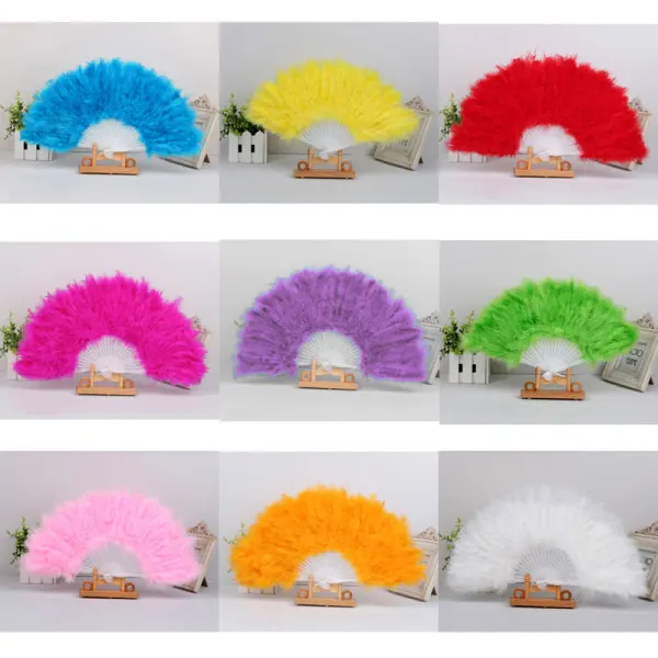 

10 Colors New Fluffy Soft Costume Dance Dress Ball Masquerade Feather Fan