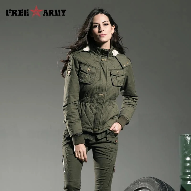 Brand Women Winter Outerwear & Coats Padded Warm Slim Fitted Jacket
