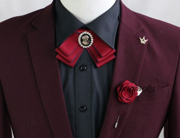 British multi-layered bow tie flower Korean men's formal business bow tie