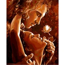 YIKEE декоративная картина маслом по номерам, DIY Рисование по номерам для влюбленных