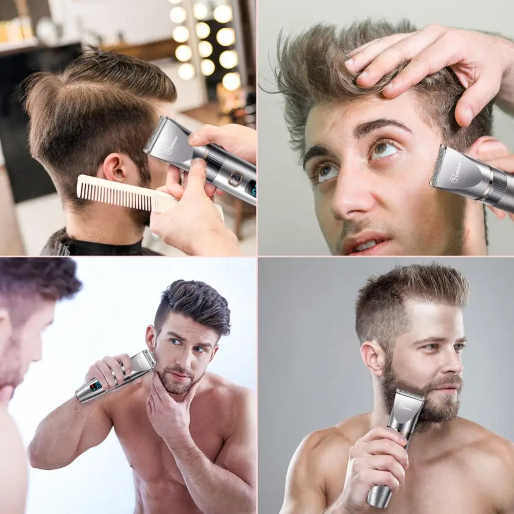 HATTEKER 3in1 Professional Hair Clipper Waterproof Hair Trimmer Men grooming kit Ceramic Blade Male LED Display Haircut Machine 1ef722433d607dd9d2b8b7: China|Russian Federation|United States