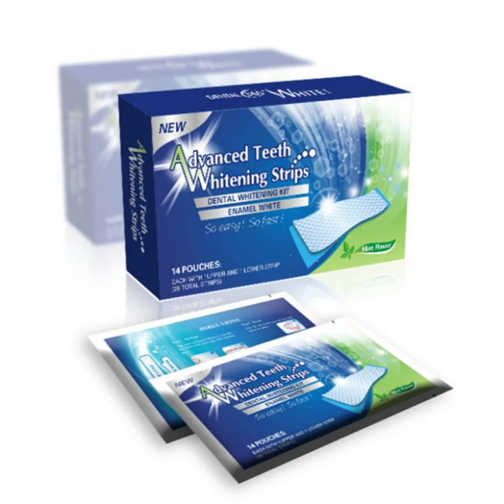 

1 Pack 28 pcs Teeth Whitening Strips Professional Home Teeth Bleaching Whiter Whiting Gel Strips Enamel Safe