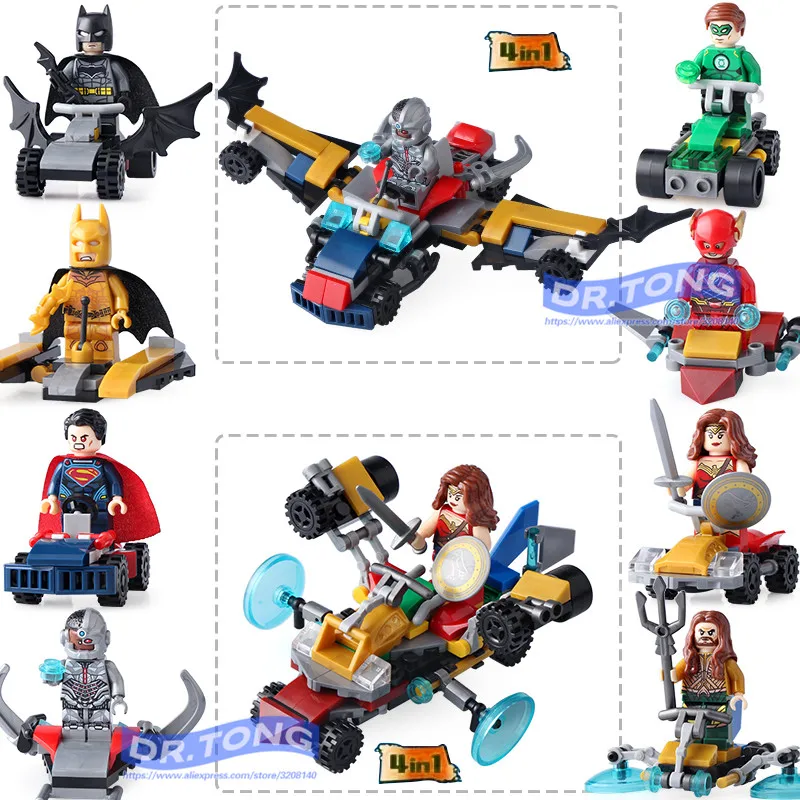 

8pcs/lot Dlp9068 Super Hero Marvel Avengers Action Figures Superman Batman Wonder Woman Robin Building Blocks Bricks Toys Chil