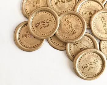 

Custom Save the Date Wax Seal Stickers, wedding wax stamp, envelope seal, invitation stickers ,23 Color Available