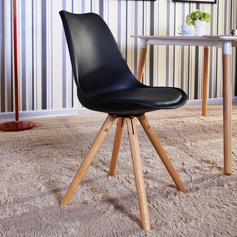 Furniturethe الحديثة الترفيهية كرسي ، الصلبة الخشب قدم البلاستيك كرسي الكراسي مصمم ، عصري الطعام كرسي ،