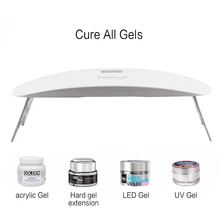 24 Вт УФ-лампа светодиодный светильник для ногтей Сушилка для ногтей для гелей лак ЖК-дисплей установка времени 30 s 60 s маникюрная машина Складная Сушилка для ногтей