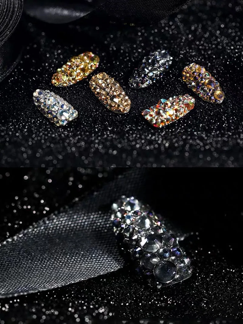 1440 шт/1 упаковка Кристаллы Стразы для ногтей для украшения для ногтей AB драгоценный камень смешанный размер(SS6-SS20) хрустальные стразы для дизайна ногтей, RKL55