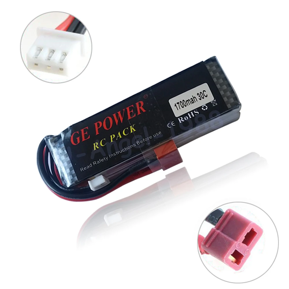 GE Power Li-Polymer Lipo Battery 7 4 V 1700mah 30C max 40C для 1/16 RC Car Boat Quadcopter FPV | Игрушки и хобби