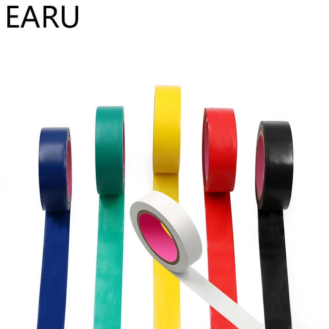 Color Electrical Tape PVC Wear-resistant Flame Retardant Lead-free  Insulating Waterproof Eletrician White Black Red Blue Green - AliExpress