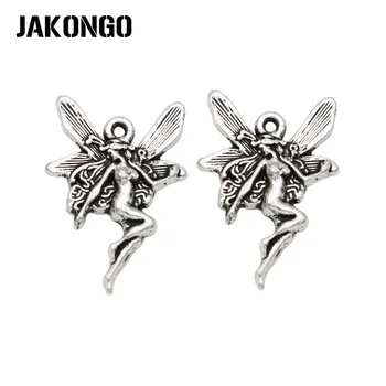

Antique Silver Plated Angel Fairy Charms Pendants for Jewelry Making Bracelet Accessories DIY Findings Handmade Craft