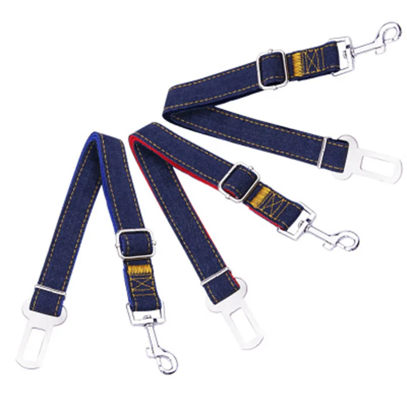 Thicken Can Adjust Dog Seat Belts Traction Rope Seatbelt Harness Leash Clip Dog Car Belt