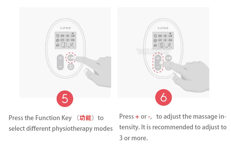 Xiaomi Mijia Hipee Средний Частотный терапевтический массажер 3 способа Методы массажа благоприятный для кожи гель электрод снимает дискомфорт