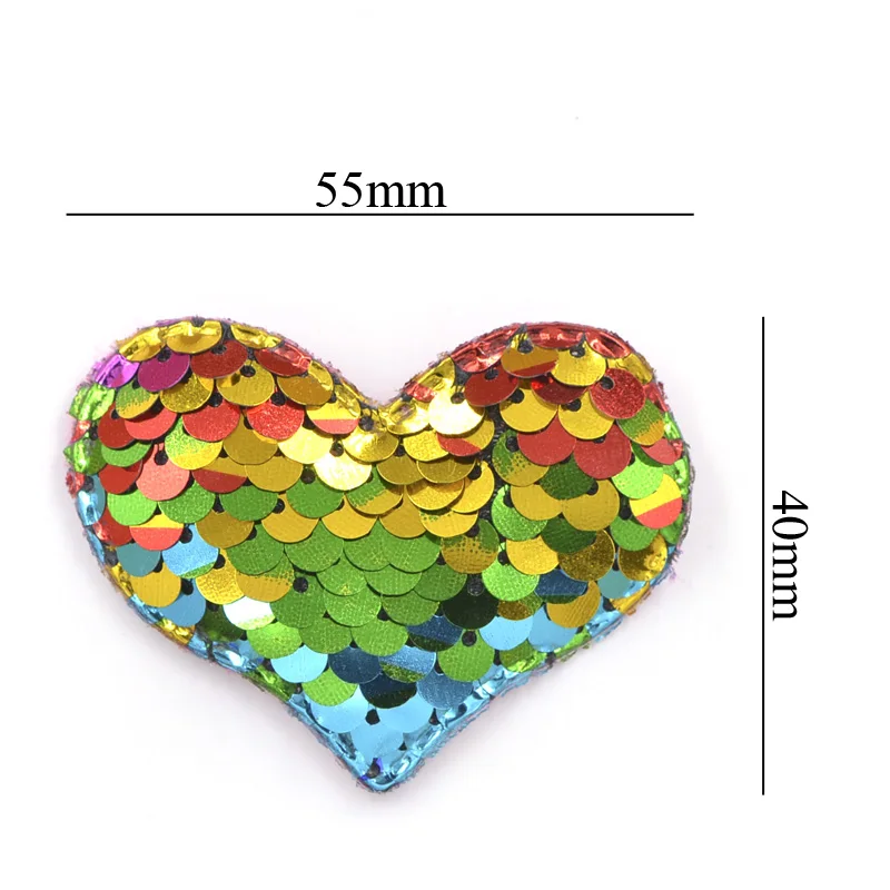 Блестящие радужные подушечки с блестками микки/бабочки/корона/звезда/Сердце/цветок/хвост русалки/Кролик аппликации для рукоделия заколки для волос Декор