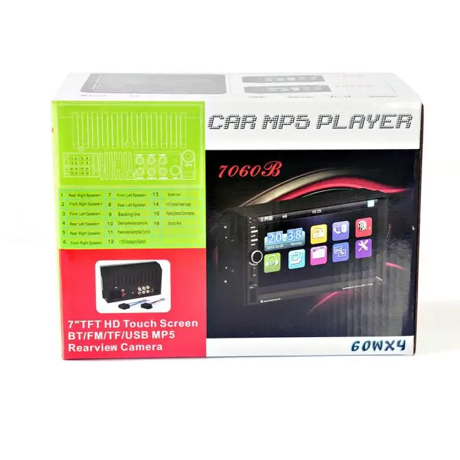 Новое поступление " HD Bluetooth Сенсорный экран стерео радио 2 DIN FM/MP5/MP3/USB/AUX jn16