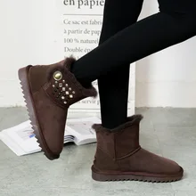Grwg Custom Made Novo 2018 Botas De Neve Das Mulheres de Alta Qualidade da pele de Carneiro Botas De Neve Pele Mulheres Sapatos Zapatos De Mujer Livre grátis