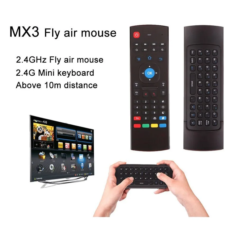 

MX3 Fly Air Mouse Remote Control Wireless Mini Keyboard 2.4Ghz For mini PC HTPC Laptop Smart TV kiii z4 m8s t95 Android TV Box