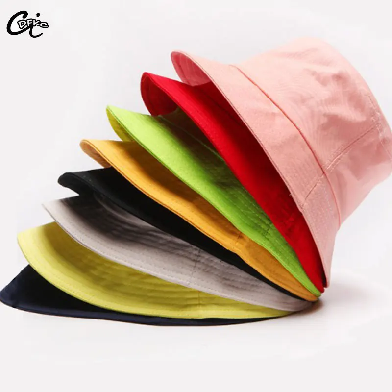 

10pcs small wholesale bucket hat solid bucket cap fishing hat for men and women support mix different colors,100% cotton cap