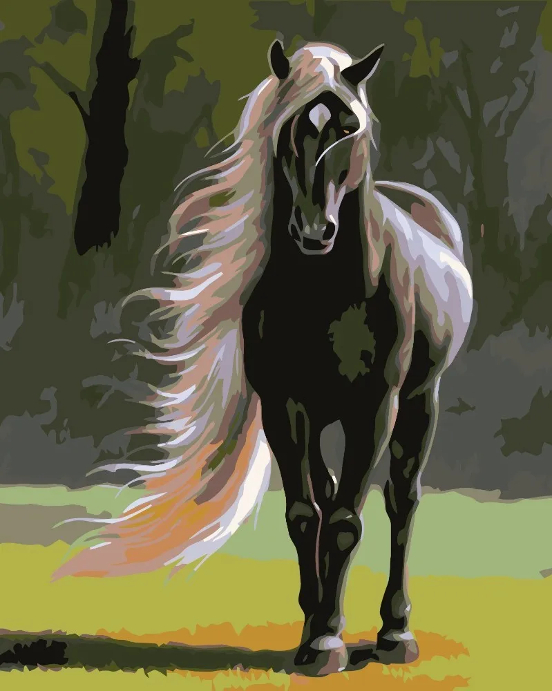 Картина azqsd по номерам лошадь серии подарок ручной работы DIY абстрактная масляная краска по номерам холст наборы животных домашний декор SZGD063 - Цвет: SZGD068