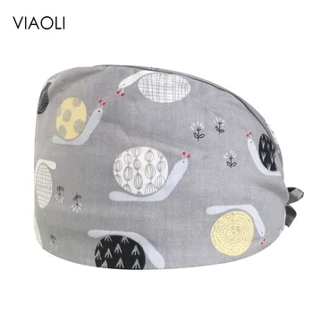 

Cotton doctor nurse medical working cap unisex adjustable breathable hat multi-purpose pet hospital beauty salon dental care cap