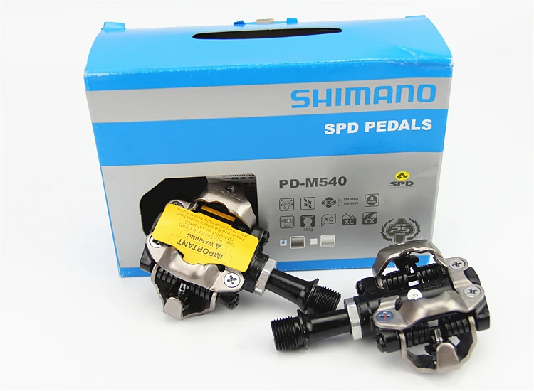 Компактный велосипед SHIMANO PD M540 хромированный мольный и алюминиевый для езды на