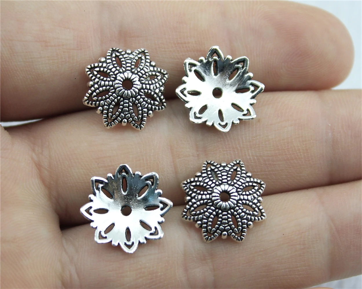 Buy WYSIWYG 15pcs 15x15mm For Jewelry Making End Caps