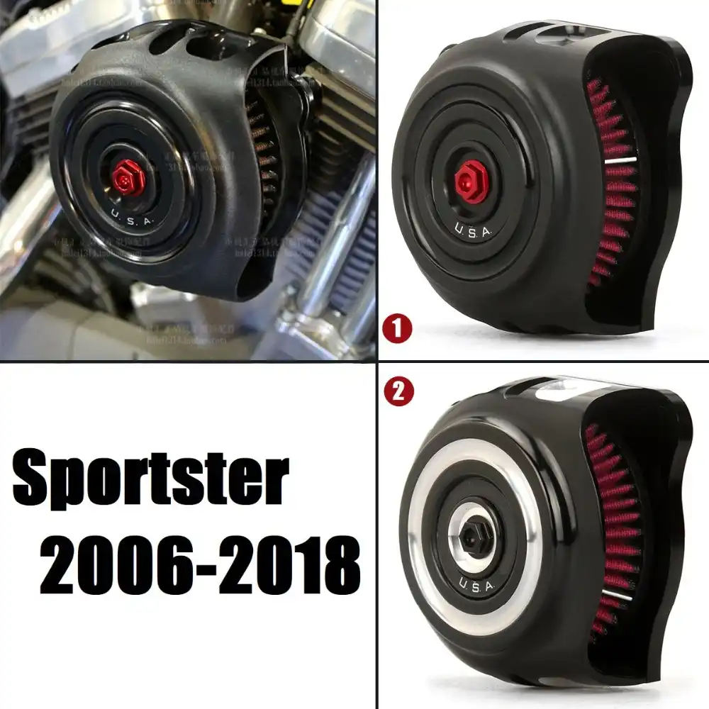Motorrad Spike Luftfilter Ansaugreiniger Kit f/ür Harley Sportster 1200 883 Chrom