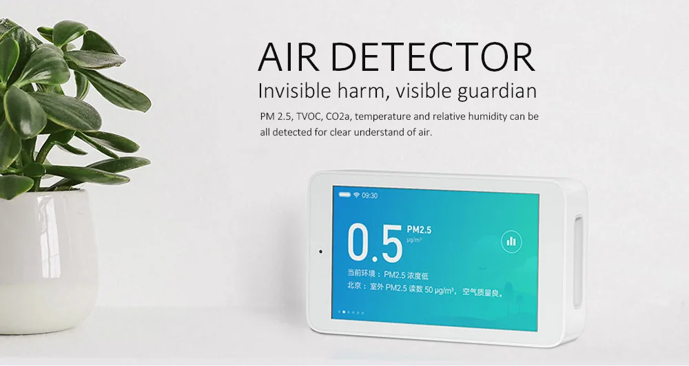 Xiaomi Mijia детектор качества воздуха монитор PM2.5 TVOC CO2a тестер термометр датчик влажности