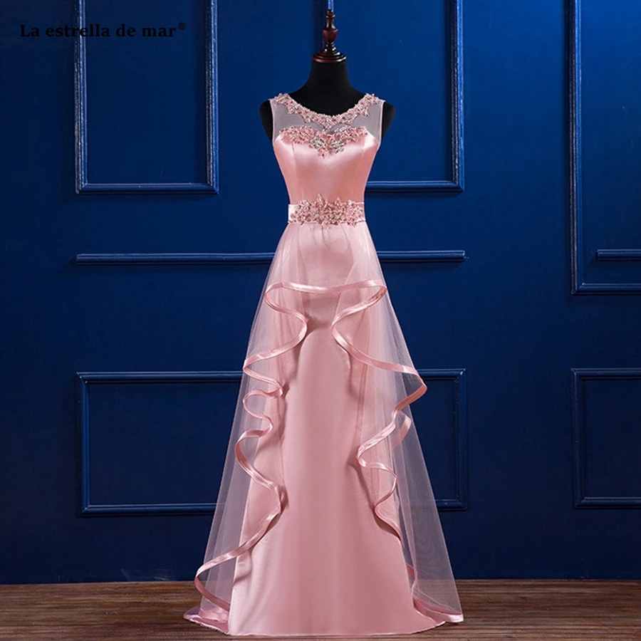 Vestido de formatura longo 2021 Новое кружевное платье из сатина и с украшением в виде