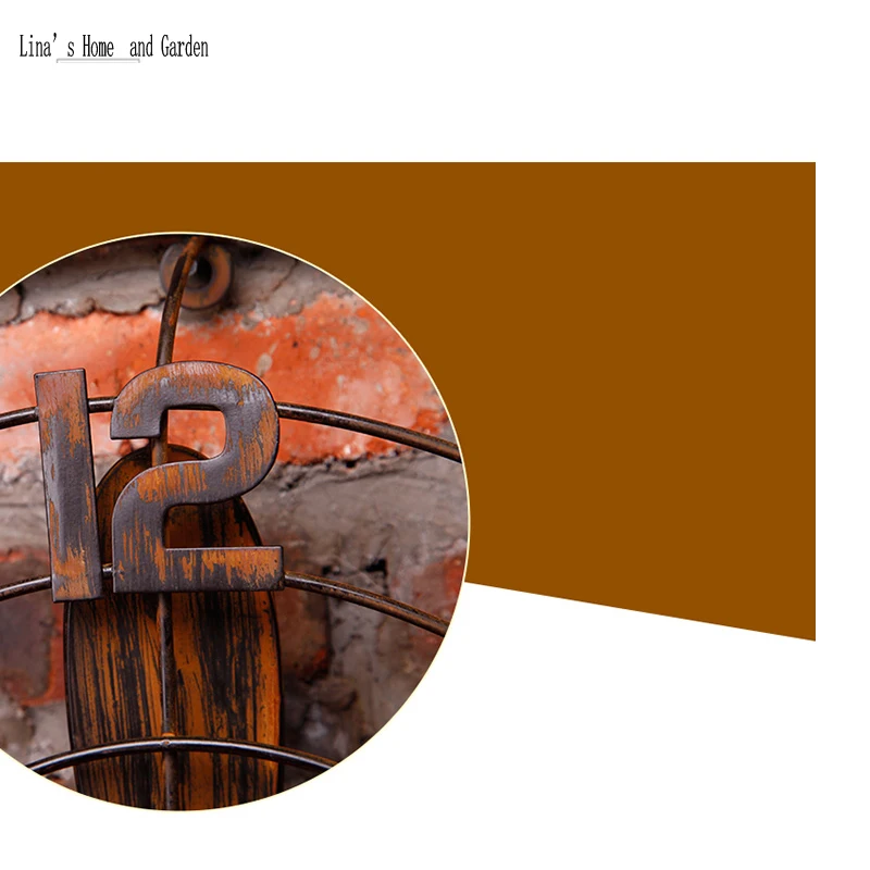 fan design decorative vintage retro metal industrial wall clock (5)