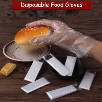 

Disposable Gloves Plastic Gloves Mitten Food Grade Takeaway Gloves Packing Tool Packaging Accessories Waterproof 50/100/200pairs