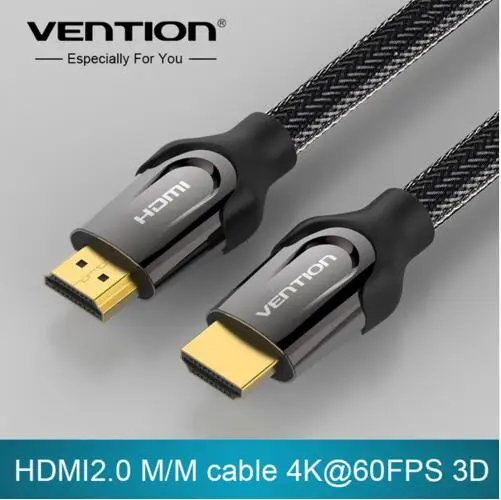 Vention HDMI кабель HDMI к HDMI кабель 4K HDMI 2,0 3D 60FPS кабель для разветвителя переключатель ТВ ЖК-ноутбук PS3 проектор компьютерный кабель - Цвет: B05 black