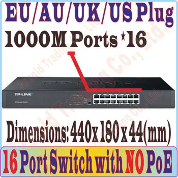 

Plug and Play, 16 ports gigabit 1000Mbps Switch without POE port, For NVR and CCTV IP Cameras / wireless AP, Metal Cabinet