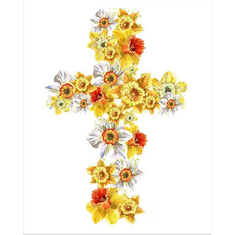 

Hot wholesale DIY diamond painting mosaic crafts Cross decorative painting Handmade square drill full diamond embroidery #BR54