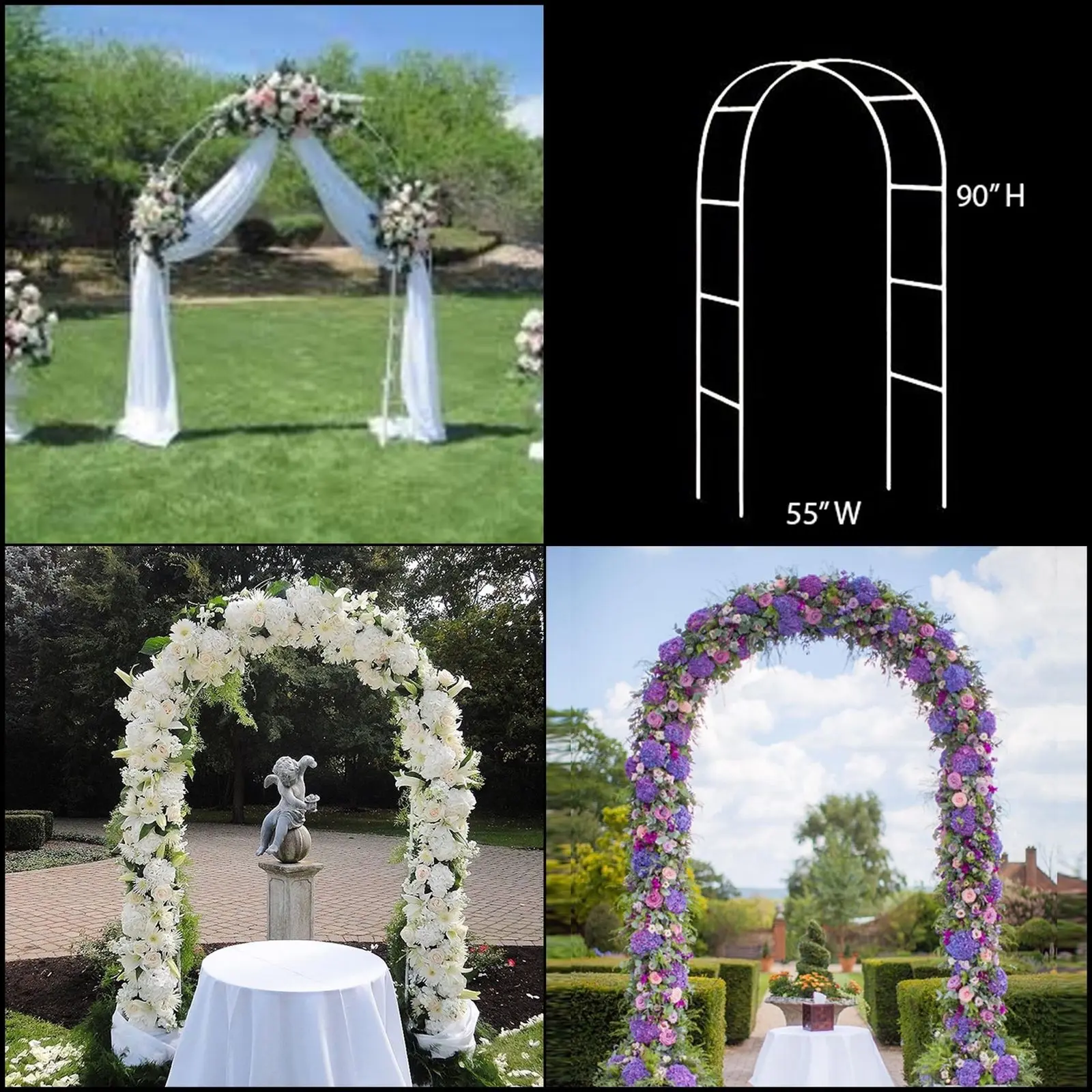 Decorative METAL Wedding ARCH 90/" x 55/" Wedding Party Decorations Supplies SALE