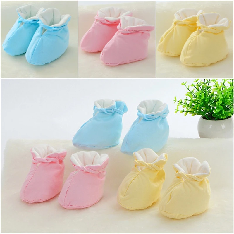 Новый милый теплый хлопок Обувь ручной работы обувь ярких цветов для новорожденных 0-6 месяцев младенцы для девочек и для маленьких