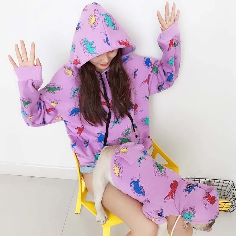 

HSWLL Pet puppy clothes Cotton puppy two-legged striped hoodie dog sweater autumn coat French Bulldog Cat clothes Yorkshire