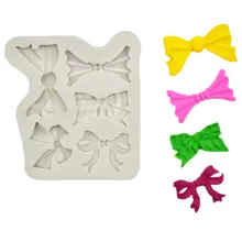 LINSBAYWU Sugarcraft Sevimli Pembe papyon Kek silikon kalıp Fondan Kalıpları Çıkartması Çikolata
