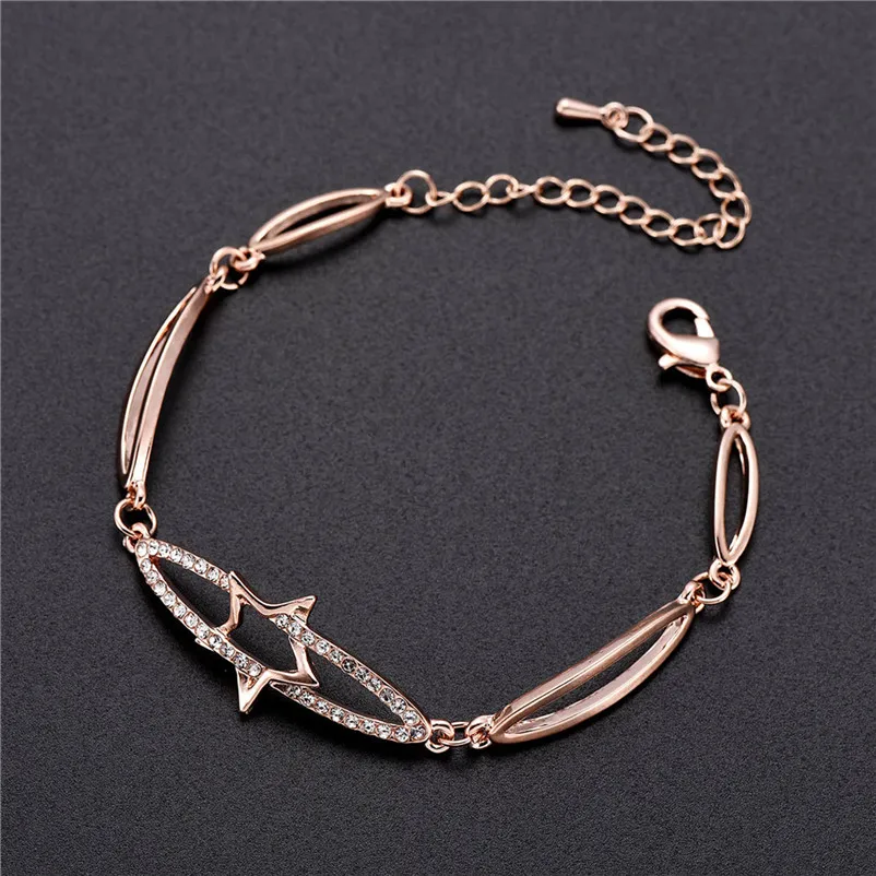 Fashion bracelets for women 2018 Bracelet Alloy Rhinestone Simple Versatile Jewelry Pulseiras Dorp ShippingY11#N  (1)