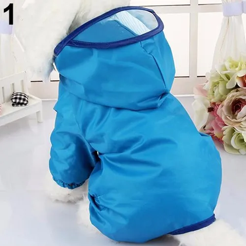 Главная Мода Собака Водонепроницаемый плащ с Кепки Толстовка на открытом воздухе непромокаемые одежда