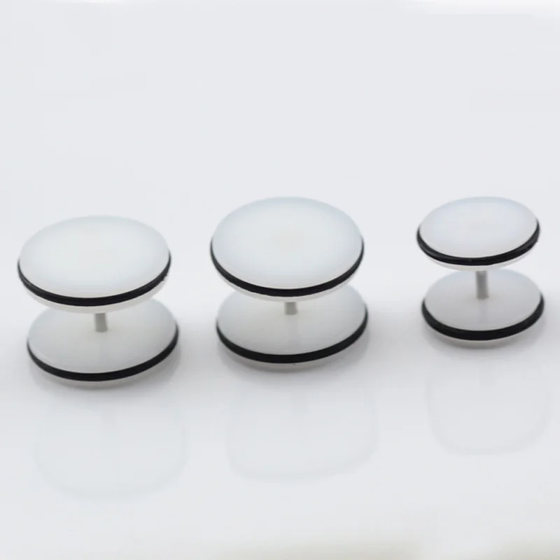 Black-White-Acrylic-Fake-Plugs-with-316L-Surgical-Steel-piercing-jewelry-8mm-10mm-11mm-12mm-14mm (2)