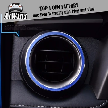 

Car styling garnish cover detector trim ABS inner front bottom Air conditioning Outlet Vent 2pcs For Toyota RAV4 2014 2015 2016