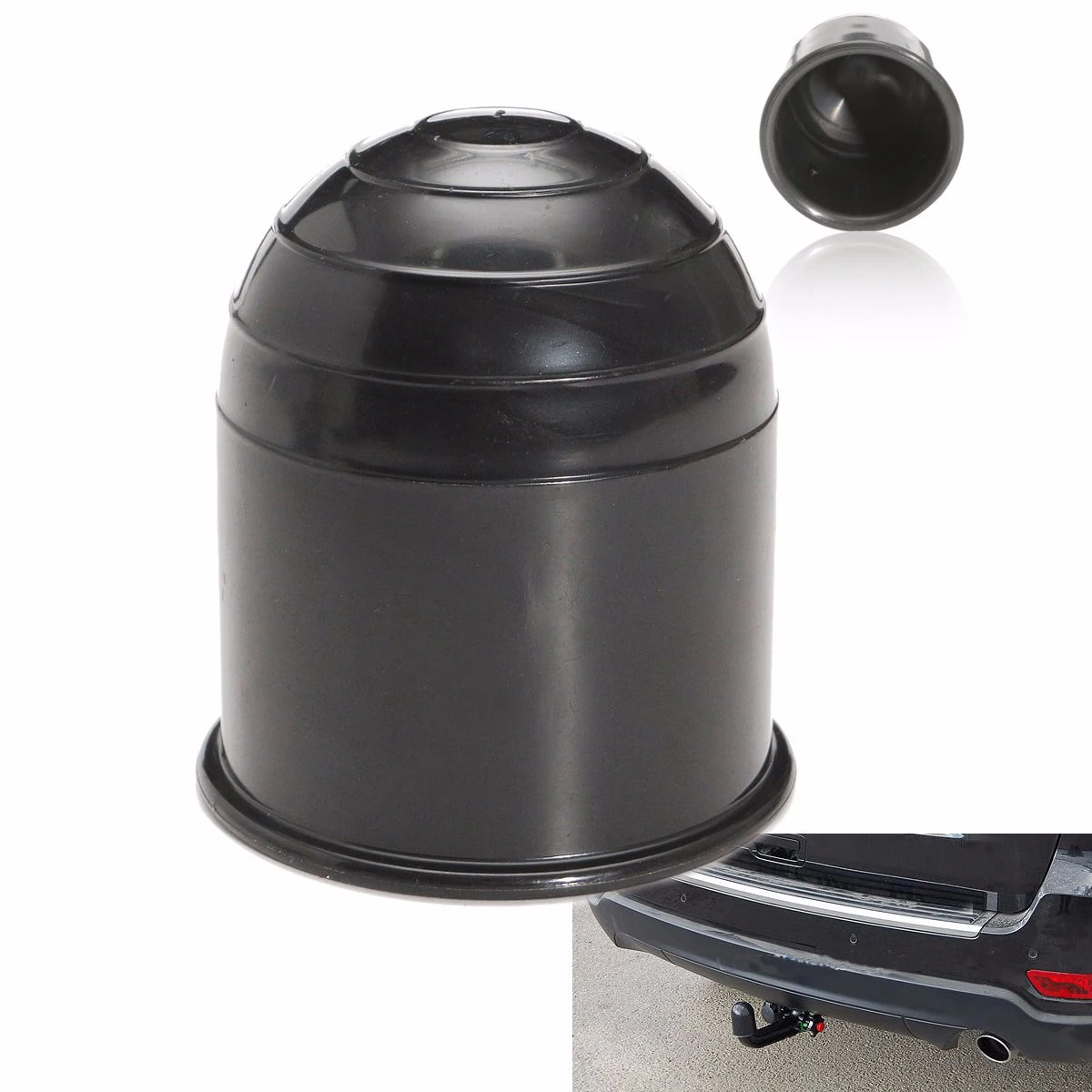 

Universal 50mm Trailer Ball Cover Ball Protector Protection Cap Hitch Ball Cover Towball Cap (Black)